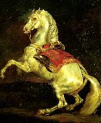 Theodore   Gericault cheval cabre, dit tamerlan painting